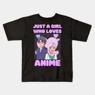 Just A Girl Who Loves Anime Kids T-Shirt